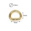 Iron D-ring, 16 mm, Gold