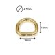 Iron D-ring, 16 mm, Gold