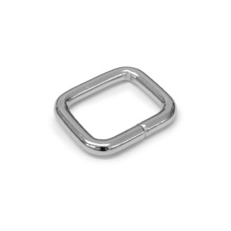   Iron Rectangle Shaped Handbag Strap Holder, Nickel, 25x20x5 mm