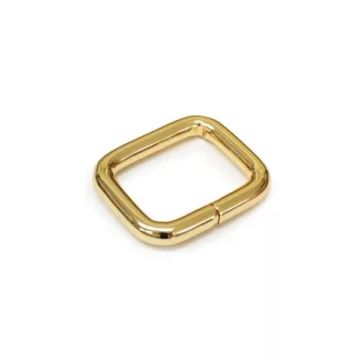   Iron Rectangle Shaped Handbag Strap Holder, Gold coloured, 25x20x5 mm