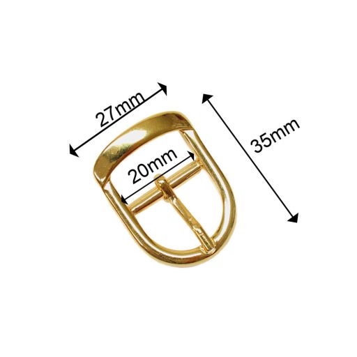 Double Buckle, Gold, 20 mm