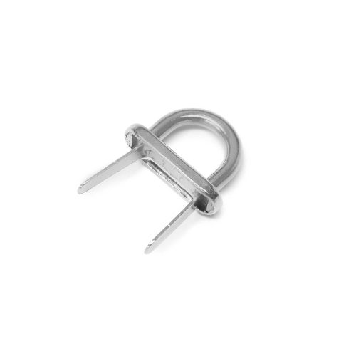 Round Handbag Strap Holder Bridge, Nickel, 15 mm