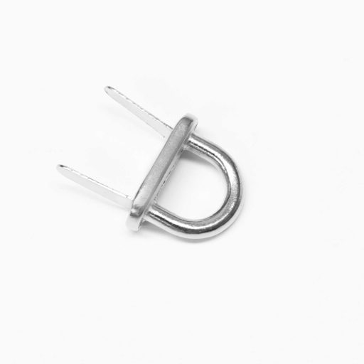 Round Handbag Strap Holder Bridge, Nickel, 15 mm