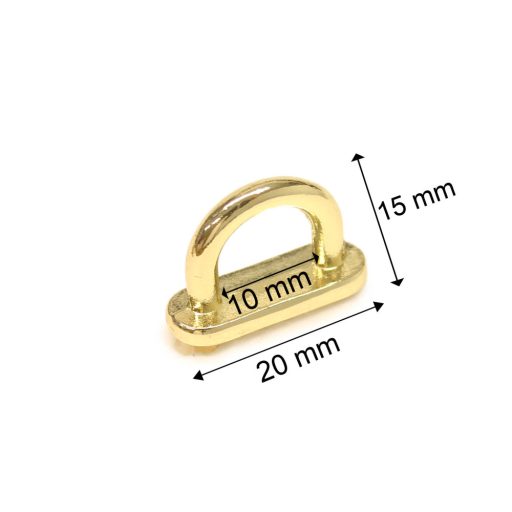 Round Handbag Strap Holder Bridge, Nickel, 15 mm