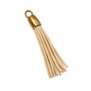 Cylinder Shaped bag sharm, with Ring, brass, 8 mm