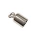 Cylinder Shaped bag sharm, with Ring, Nickel, 16 mm