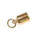 Cylinder Shaped bag sharm, with Ring, Gold, 16 mm