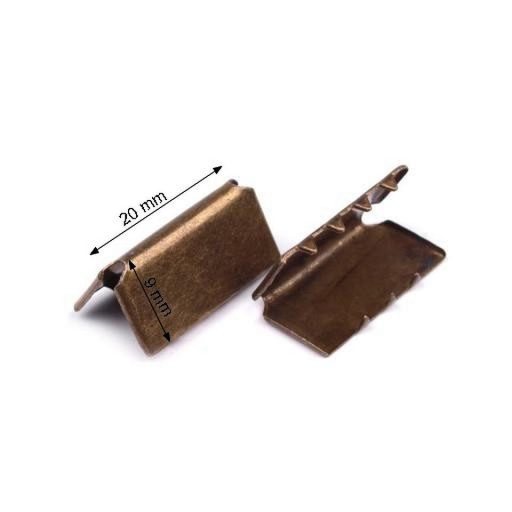 tape Crimp End, 20 mm, Nickel
