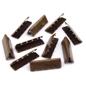 tape Crimp End, 30 mm, Antique