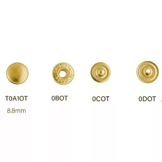 Gold Snap Fastener, 8.8 mm head diameter