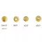 Gold Snap Fastener, 8.8 mm head diameter