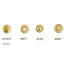 Gold Snap Fastener, 8.8 mm head diameter