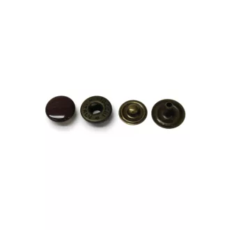 Dark Brown Snap Fastener, 8.8 mm head diameter