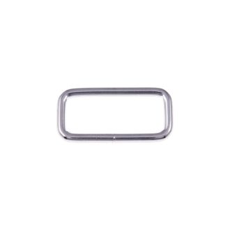   Iron Rectangle Shaped Handbag Strap Holder, Nickel, 40 mm x 15 mm, 4 mm Thickness
