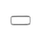 Iron Rectangle Shaped Handbag Strap Holder, Nickel, 40 mm x 20 mm, 4 mm Thickness