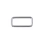 Iron Rectangle Shaped Handbag Strap Holder, Nickel, 40 mm x 20 mm, 4 mm Thickness