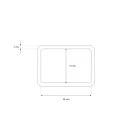 Iron Rectangle Shaped Handbag Strap Holder, Nickel, 40 mm x 20 mm, 4 mm Thickness