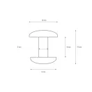 Double Headed Rivet, Black, 10 mm