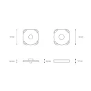 Sew on Magnetic Lock, Nickel, 18 x 2 mm