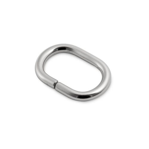 Iron Oval Handbag Strap Holder, Nickel, 26x16x5 mm 