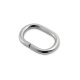 Iron Oval Handbag Strap Holder, Nickel, 26x16x5 mm 