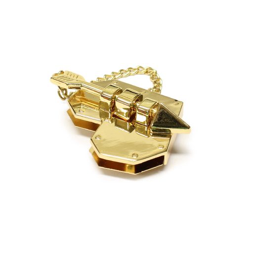 Szív alakú táskazár, arany