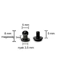 Stud, Gun Metal, 5 mm