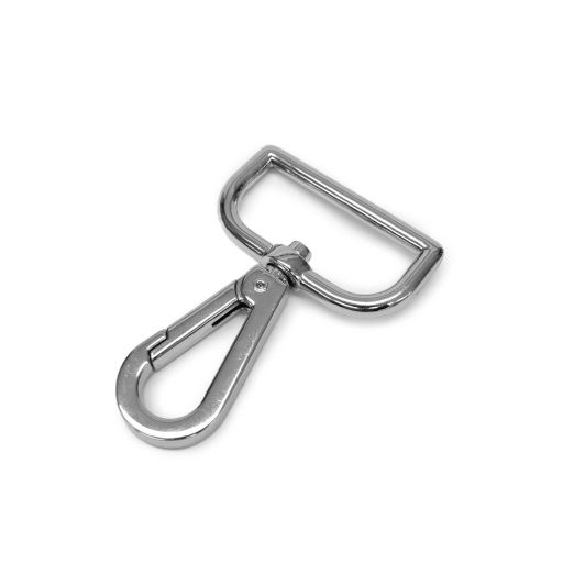 Premium Flat carabiner, Nickel, 40 mm