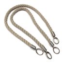 Natural-Colored Thick Twisted Cotton Bag Strap