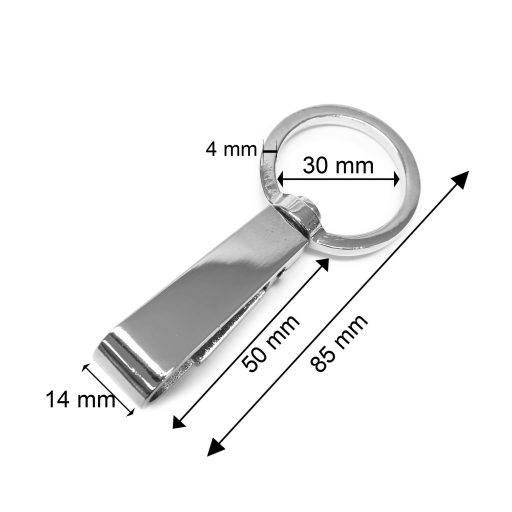 O-shaped carabiner 40mm, Nickel