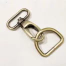 Iron D-ring, 30 mm, Antique