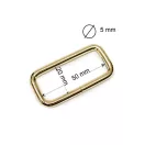 Iron Rectangle Shaped Handle Holder, Gold, 50 mm x 20 mm