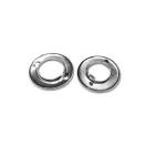 Eyelet, Nickel 12 mm, with fold out legs