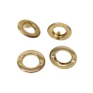 Eyelet, Nickel 12 mm, with fold out legs