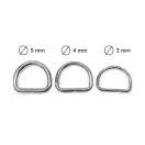 Iron D-ring, 25 mm, Nickel