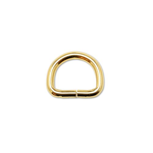 Iron D-ring, Gold, 25 mm