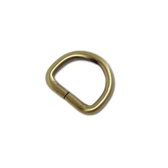 Iron D-ring, Antique, 25 mm