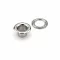 Brass Eyelet with Washer – 6 mm, Shiny Silver
