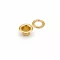 Brass Eyelet with Washer – 6 mm, Shiny Gold