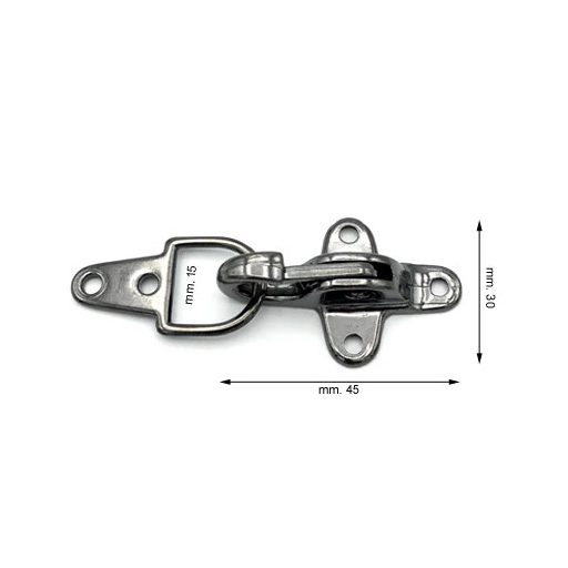 Fireman snap hook, silver colour