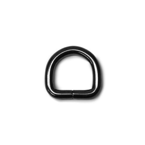 Iron D-ring, Nickel, 20 mm