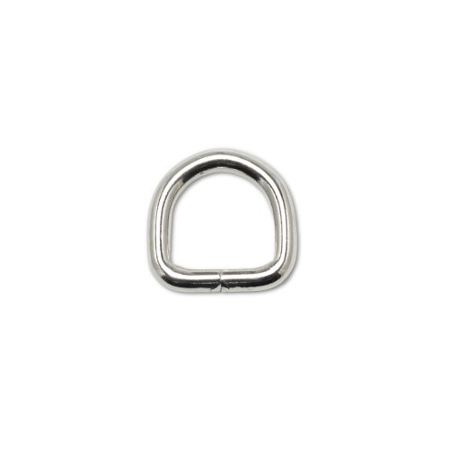 Iron D-ring, Nickel, 20 mm