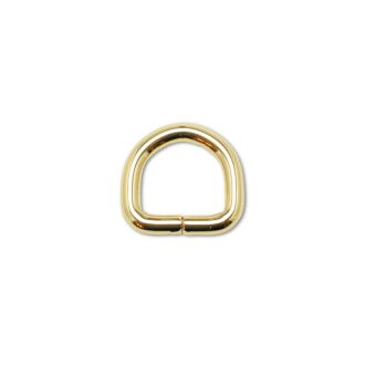 Iron D-ring, Gold, 20 mm