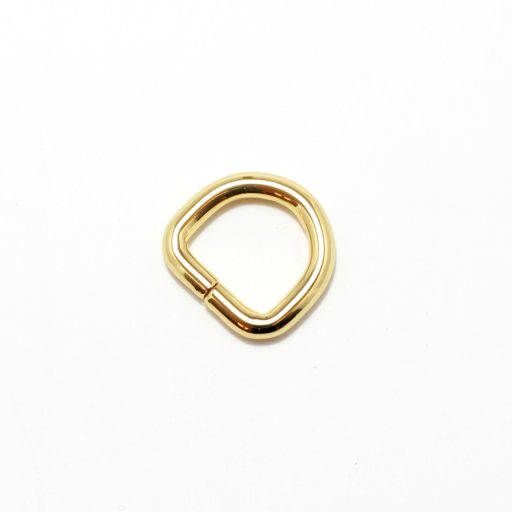 Iron D-ring, Gold, 20 mm