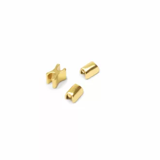 Starter & End Stop Set for Metal Zippers, gold coloured