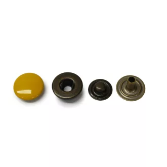 Orange Nickel Press Stud, Antique Brass, 14 mm