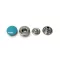 Turquoise Nickel Press Stud, 14 mm
