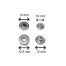 Hidden Head Snap Fastener, 12,5 mm