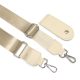 Beige Leather Flap & Adjustable Strap Set 