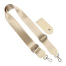 Beige Leather Flap & Adjustable Strap Set 